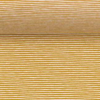 Tricot oeko-tex - horizontal stripes mini XS - oker