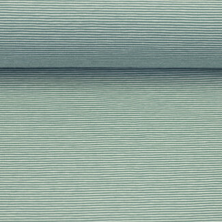 Tricot oeko-tex - horizontal stripes mini XS - mint