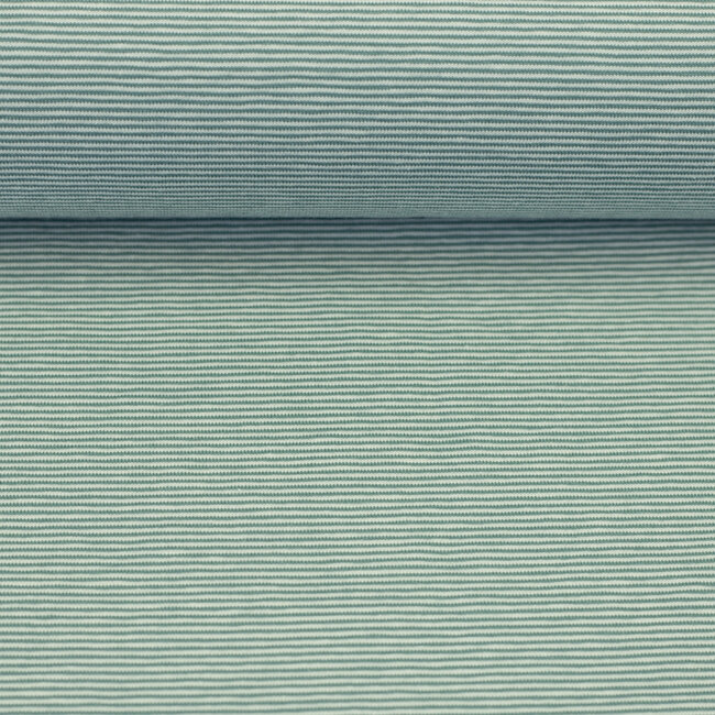 Tricot oeko-tex - horizontal stripes mini XS - mint