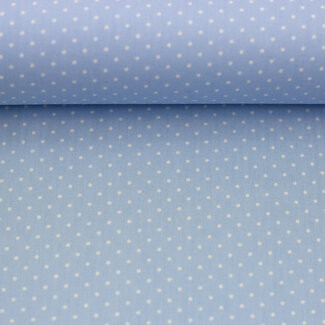 Cotton Poplin - mini dots - sky