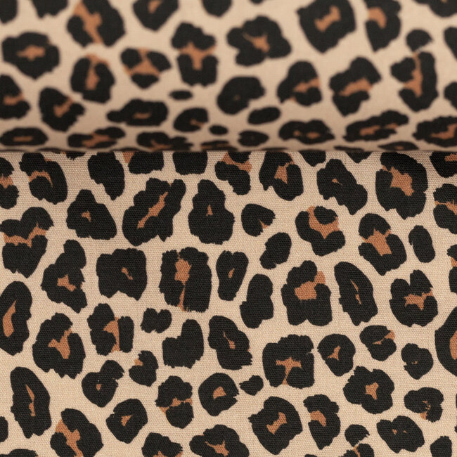 Cotton Poplin - leopard sand tone