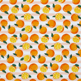 Tricot oeko-tex - summer fruits orange