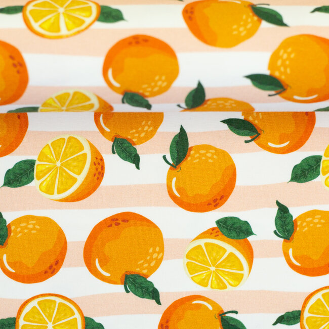 Tricot oeko-tex - summer fruits orange