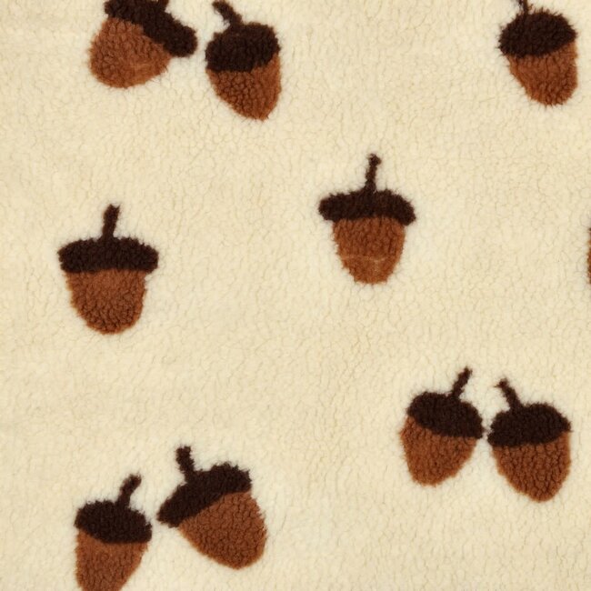 De Stoffenkamer Teddy ecru acorns