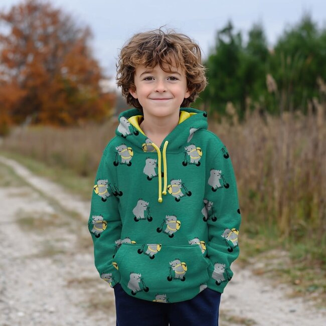 De Stoffenkamer Soft Sweater green rhino
