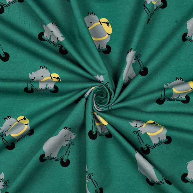 De Stoffenkamer Soft Sweater green rhino