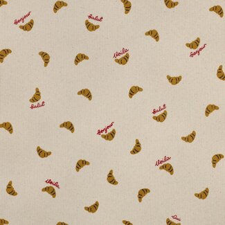 Ribbed tricot - natural croissants