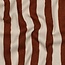 Ribbed tricot - natural vertical stripes rusty brown