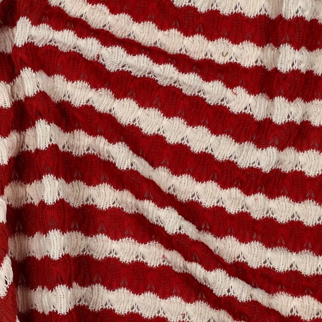 Summer Knit cotton mix - stripes red