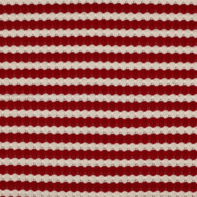 Summer Knit cotton mix - stripes red