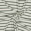 De Stoffenkamer Rekbare badstof - spons stripes - ecru / sage