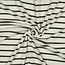 De Stoffenkamer Rekbare badstof - spons stripes - ecru / army
