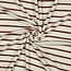 De Stoffenkamer Rekbare badstof - spons stripes - ecru / camel