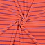 De Stoffenkamer Rekbare badstof - spons stripes - orange / purple