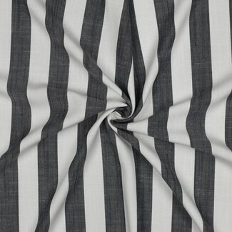 Viscose blouse - wide stripes navy