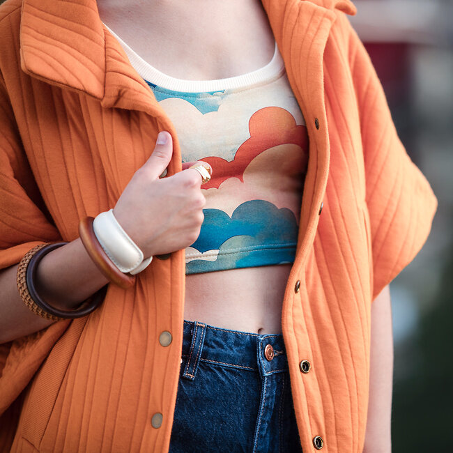 See You At Six SYAS Matelassé Tricot Streep esdoorn oranje