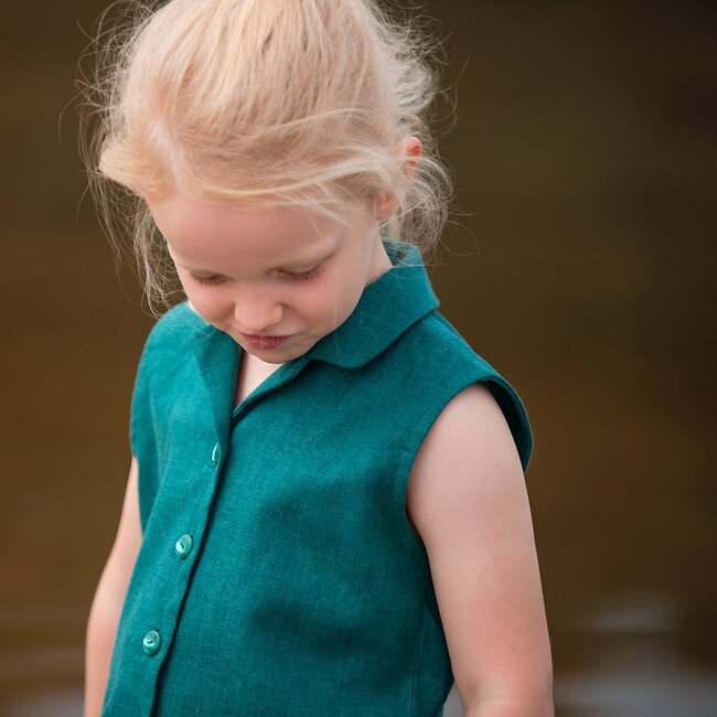 See You At Six SYAS Linen Mix - blauwgroen