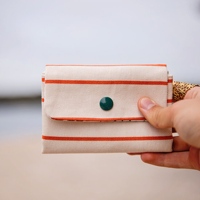 See You At Six SYAS Canvas Gabardine Twill horizontals fluisterbeige / oranje