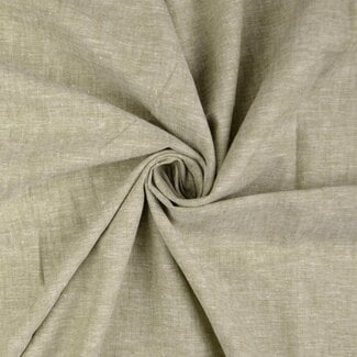 De Stoffenkamer Washed Linen Melange Olive