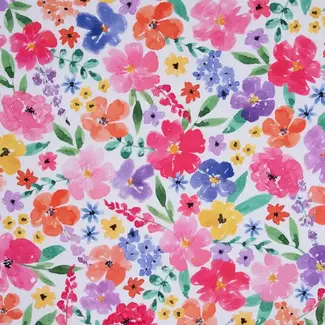 Canvas cotton spring bright flower field