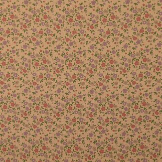 De Stoffenkamer Stitched Vintage Structure Cotton floral - sand mini