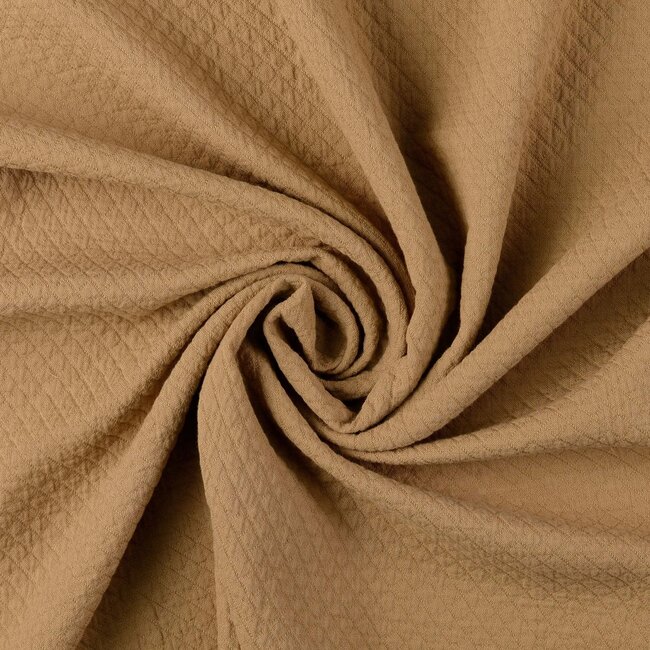 De Stoffenkamer Stitched Vintage Structure Cotton uni - sand