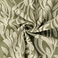 De Stoffenkamer Heavy Broderie linen mix olive leafs scallop