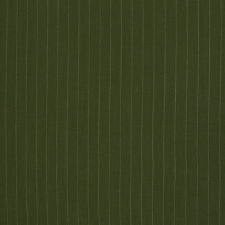 De Stoffenkamer Linen mix pin stripes - olive