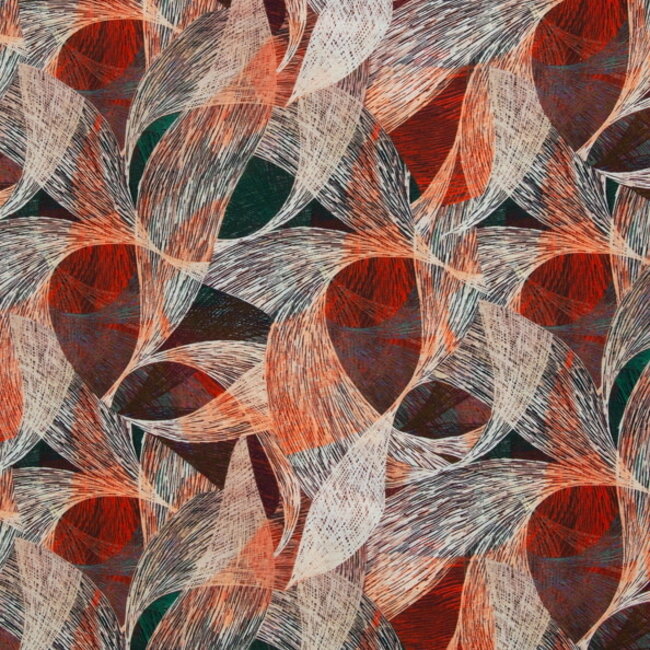 Single Gauze cotton linen mix -  spirograph