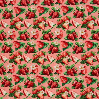 De Stoffenkamer Stevige katoen Canvas - summer strawberries