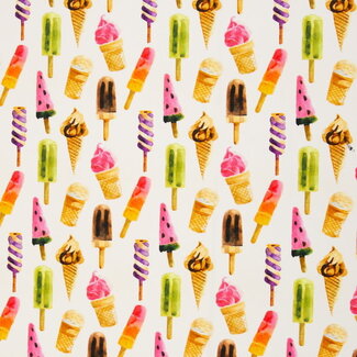 De Stoffenkamer Stevige katoen Canvas - summer icecream