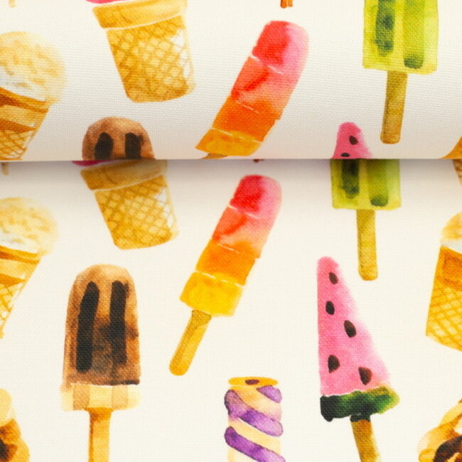 De Stoffenkamer Stevige katoen Canvas - summer icecream