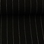 De Stoffenkamer Linen mix pin stripes - black