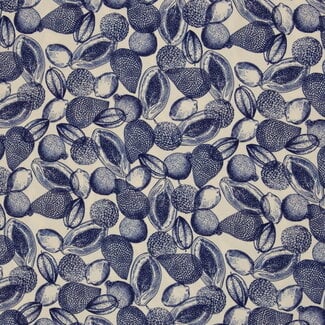 Viscose blouse - blue fruit mono