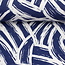 Tricot oeko-tex - dark blue strokes