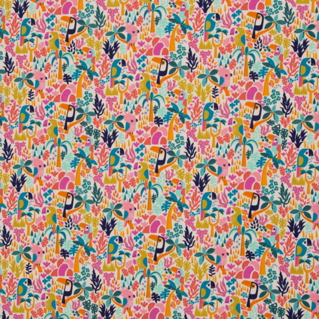Tricot oeko-tex - summer multi parrots