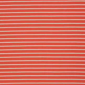 Tricot oeko-tex - summer stripes coral