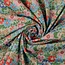 Cotton canvas Twill - liberty look flowers blue