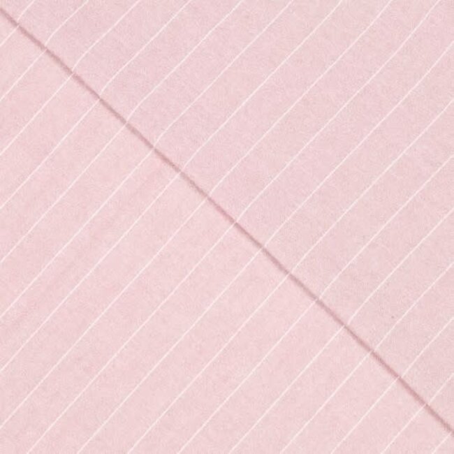 De Stoffenkamer SLUB finish - Linen mix pin stripes - light pink