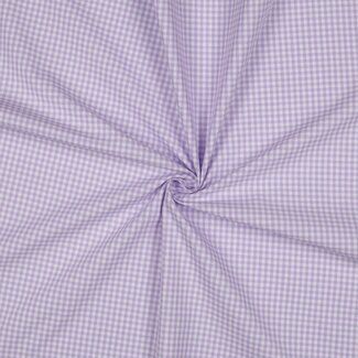 De Stoffenkamer Cotton Poplin 2 mm vichy lila