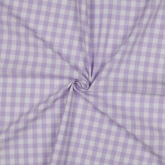 De Stoffenkamer Cotton Poplin  1 cm vichy lila
