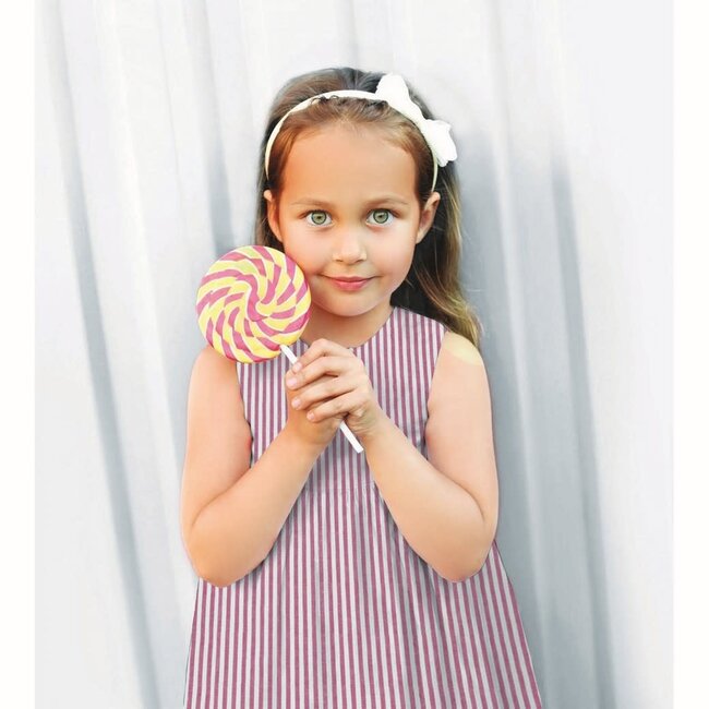 De Stoffenkamer Cotton Poplin  fine stripes lila