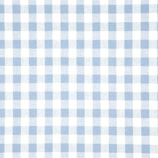 De Stoffenkamer Cotton Poplin 1cm vichy lightblue