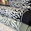 De Stoffenkamer Heavy Broderie linen mix olive leafs scallop