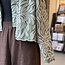 De Stoffenkamer Heavy Broderie linen mix olive leafs scallop
