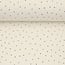 Ribbed tricot - offwhite mini dots