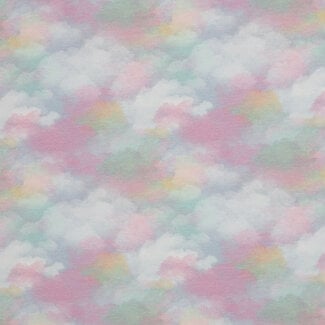 French Terry - pastel fristi clouds