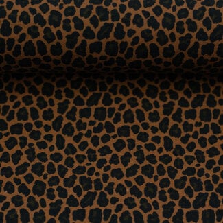 Tricot oeko-tex - mini leopard brown
