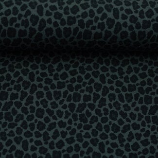 Tricot oeko-tex - mini leopard grey