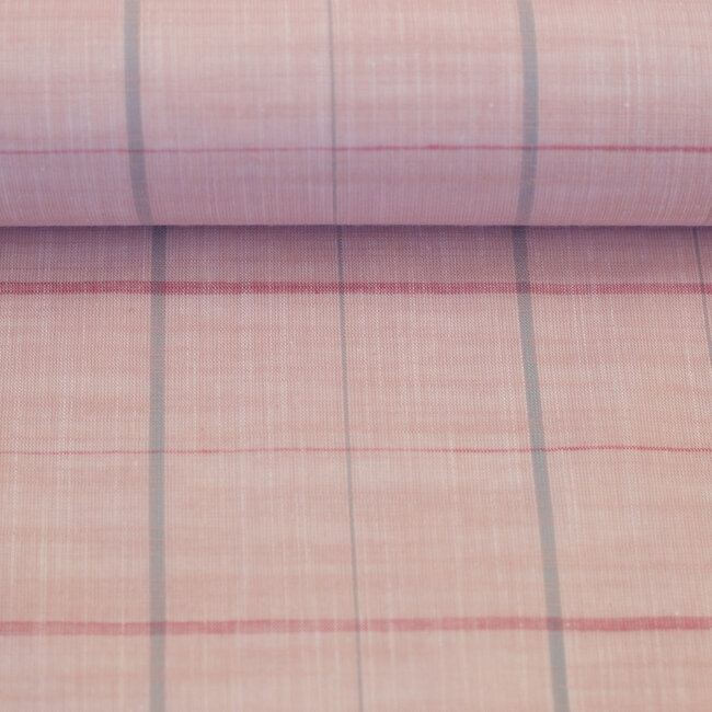 Voile katoen - checks pink